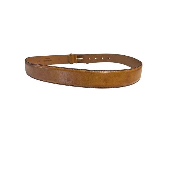 Magnanni Men’s Tan Leather Belt – Size 34, Handcrafted in Spain, Classic Western - Picture 3 of 7